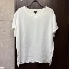 美品【theory】薄手　ホワイト 半袖ブラウス　ハイブランド