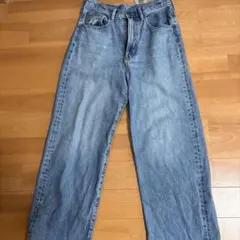 GUワイドデニムパンツ