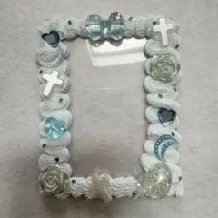 硬貨ケース ホイップデコ 水色 白色 ホワイト