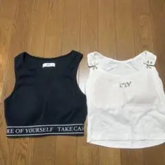 パット付きタンクトップセット ノースリーブ キャミトップ 夏服