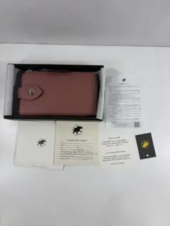 HUNTING WORLD 長財布 ショルダー型ピンク - メルカリ
