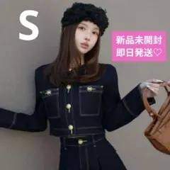 Darich⭐︎DDボタンリボンデニムトップス⭐︎インディゴ - メルカリ
