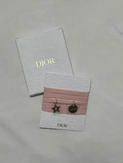 【 Dior 】ノベルティ リボンブレスレット チャーム付き