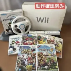 任天堂wii 【付属品完備】ソフト7本＋ハンドルまとめ売り　桃鉄　マリオシリーズ