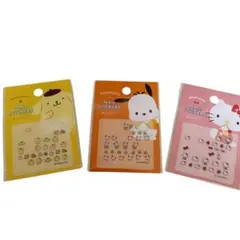 ネイルシール 3セット ポムポムプリン ポチャッコ ハローキティ