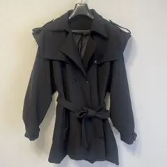 GRL ブラック トレンチコート フリーサイズ
