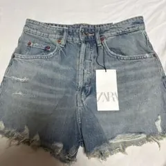 ZARA デニムショートパンツ ライトブルー