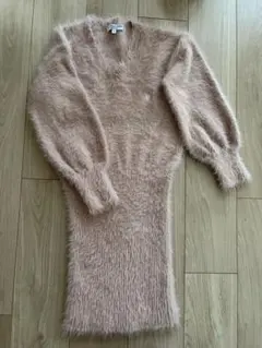 POLO ASSN. ピンクベージュ Vネック ワンピース M 美品