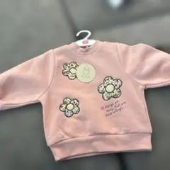 Ruava 花柄トレーナー ピンク裏起毛