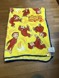 【新品未使用】おさるのジョージ ひざ掛け 毛布 ブランケット