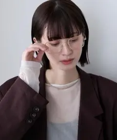 新品 forksy. UV サングラス クリア 伊達メガネ ゴールド スクエア