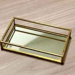 スリーコインズ　真鍮 ガラス トレー レクタングル 長方形スリーコインズ