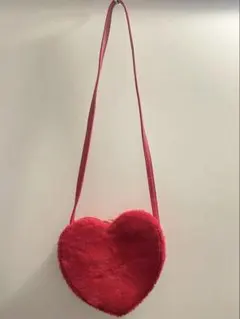MILK ハートファーショルダー ポシェット 赤 レッド
