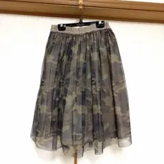 レディース　チュールスカート　迷彩フリーのサムネイル