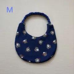 大型犬用タオルスタイ　ふわふわタオル　蝶ネクタイくまさん（ネイビー）　Ｍ