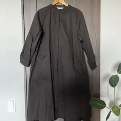 BEAMS HEART 黒 シャツワンピース 長袖