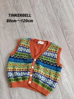 TINKERBELL カラフルニットベスト 80-120cm