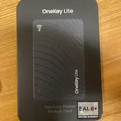 OneKey Lite Recovery Phrase Backup Card