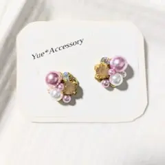 S-219　ハンドメイド☆ビジューピアス／イヤリング