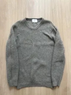 INHERIT グレー クルーネックニット XLサイズ