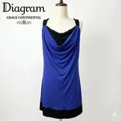 美品 Diagram グレースコンチネンタル カシュクールワンピース ブルー