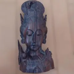 バリ　木彫りオブジェ　女性像