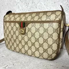 美品✨ OLD GUCCI ショルダーバッグ GG PVC シェリーライン