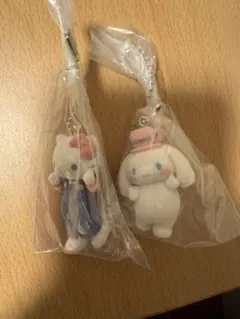 サンリオキャラクターズミニチュアチャーム　 フロッキーマスコット　キティ　シナモ