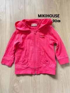 MIKIHOUSE フード付きトレーナー 90cm ピンク