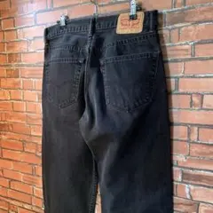 usa古着 00s LEVI'S 550 ブラックデニムパンツ 33×34のサムネイル