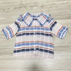 【新品】シャツ　ボーダー　七分袖