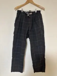 GRAMICCI BEAMS グレー チェック柄 スラックス S