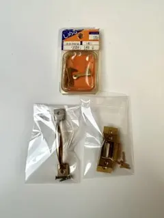 昭和レトロな　ドア取手 つの字カン 三角ゴンベ3点セット