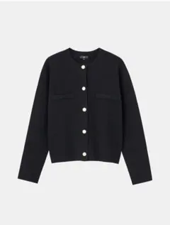 レーヨンブレンドパールボタンカーディガン
