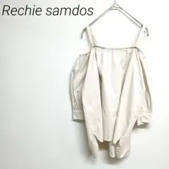 Rechie samdos ベージュ オフショルダー 五分袖 トップス　M