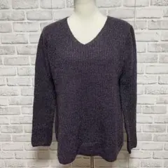 I.T.'S.international ラメ入り　Vネックセーター ニット
