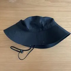無印良品　防水テープ使い撥水サファリハット　56.5〜59㎝　黒