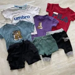 ベビー服セット 夏服 半袖 半ズボン 80・90サイズ・12-18ヶ月用 保育園