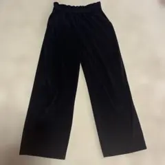 ハニーズ　ブラック ワイドパンツ ゴムウエスト　コーデュロイ