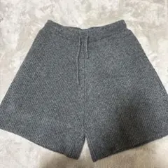 ungrid ニットハーフパンツ　チャコールグレー