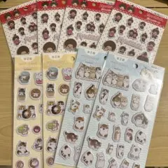 モンチッチ　mofusand ぷくっとシール　8点セット