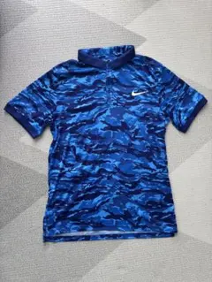 値下げしました❗️Nike DRI-FIT 青迷彩 ポロシャツ L