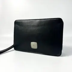 美品 ダンヒル クラッチバッグ セカンドバッグ ブラック 黒 オールレザー