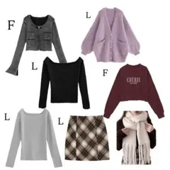 grl レディースニット・セーターセット Lサイズ