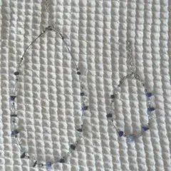 【2点セット】ブルー　天然石　ブレスレット　ネックレス