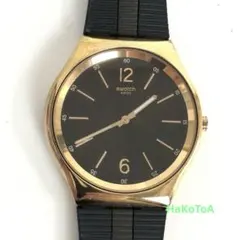 Swatch スウォッチ 腕時計 ゴールド ブラック クォーツ レディース