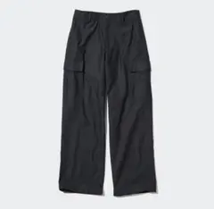 UNIQLO 【裾直し済み】ワイドストレートカーゴパンツ（丈長め77cm）XS