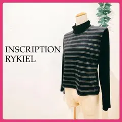 INSCRIPTION RYKIEL ベロア ストライプタートルネック サイズ2