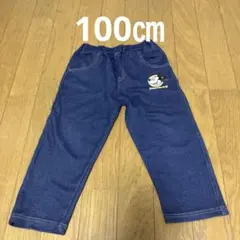 ミッキー プリント ダークブルー 長ズボン100㎝