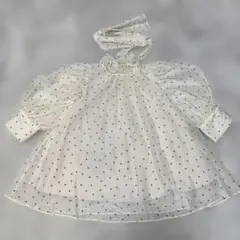 【SNIDEL /スナイデル】ドット柄リボン付きシフォンブラウスONE SIZE